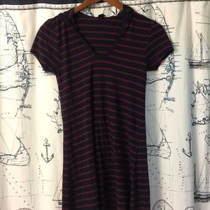 Forever 21 navy & red striped hooded dress